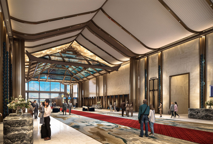 Nhà ga được kiến tạo như một tác phẩm nghệ thuật sống động, tôn vinh vẻ đẹp của đảo Ngọc bằng ngôn ngữ thiết kế đương đại. Ảnh: Tcdulichtphcm