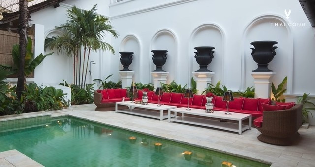 Đây là khu vực NTK Thái Công thư giãn và tổ chức những bữa tiệc nhỏ, chiêu đãi người thân và bạn bè. Ảnh: FBNV