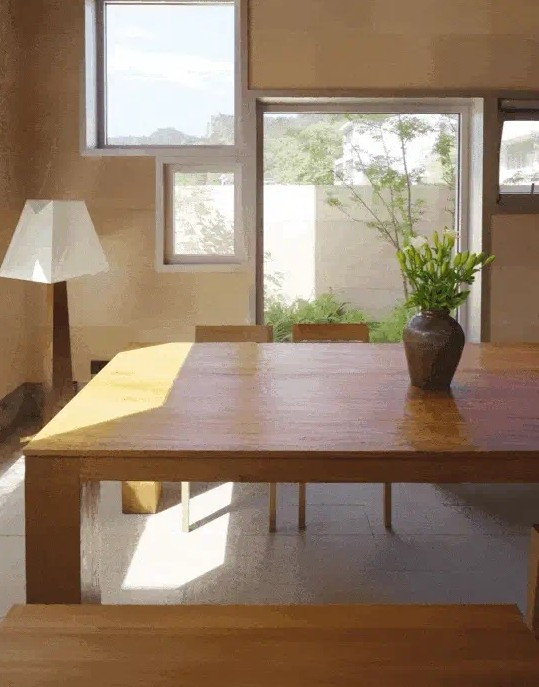 Cửa sổ so le thiết kế khéo léo trên các bức tường bên ngoài. Ảnh: Sohu