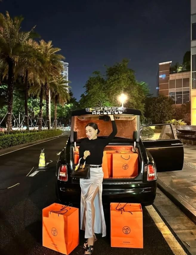 Túi Hermes, đặc biệt là dòng Birkin và Kelly Himalaya, giá từ hàng tỷ đến hàng chục tỷ đồng mỗi chiếc được Ngân Collagen sưu tầm trong các chuyến công tác nước ngoài. Ảnh: FBNV