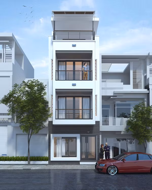 Nhà mái bằng chưa bao giờ lỗi mốt và được đông đảo gia chủ lựa chọn. Ảnh: Noithat 9X.