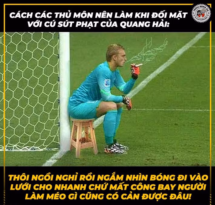 Qua bàn thắng của Quang Hải, nhiều người nghĩ rằng, các thủ môn nên ngồi im khi đứng trước những pha sút phạt bởi nó quá khó và đi với quỹ đạo khó lường.