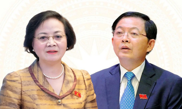 Hai tân Phó thủ tướng Phạm Thị Thanh Trà và Hồ Quốc Dũng. 569443125-678971648617460-1619973029082356416-n.jpg