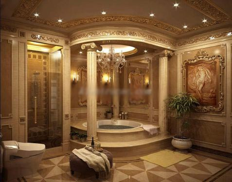 Phòng tắm được thiết kế như phòng tắm của các bậc đế vương, sang trọng, hiện đại với đầy đủ tiện nghi. Ảnh:kientrucac.com.vn