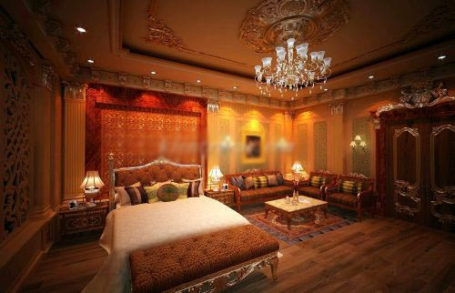 Phòng ngủ bố mẹ được thiết kế với gam màu nâu ấm áp, trang bị đầy đủ tiện nghi.