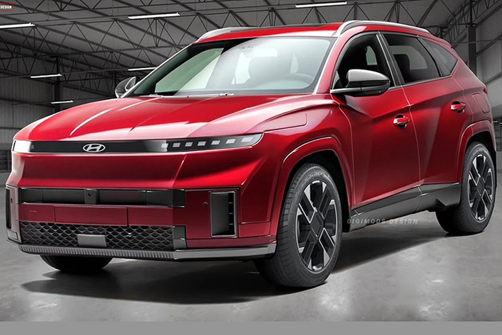 Theo thông tin rò rỉ, mẫu xe SUV Hyundai Tucson thế hệ tiếp này theo sẽ mang thiết kế lấy cảm hứng từ người "đàn anh: SantaFe mới – mạnh mẽ, vuông vức và hiện đại hơn so với thế hệ cũ.