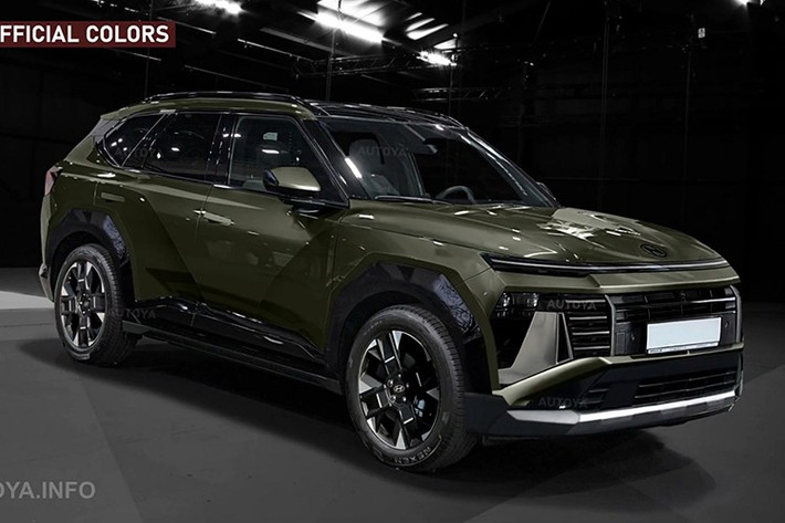 Trên bản dựng Hyundai Tucson 2027 từ AutoYa, xe sở hữu cụm đèn LED mới gọn gàng và phần đầu xe phẳng, hiện đại hơn so với bản hiện tại. Thân xe dự kiến cũng sẽ bớt “gân guốc”, mang lại cảm giác cứng cáp và thực dụng hơn.