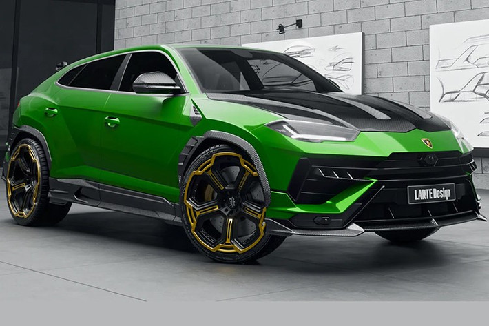 "Với Lamborghini Urus, mục tiêu là nhấn mạnh tỷ lệ và sự hiện diện của nó” Brano Mauks - trưởng bộ phận thiết kế tại Larte, cho biết. Mauks gia nhập công ty sau khi làm việc trên các mẫu Ferrari, bao gồm F12, Ferrari P540 Superfast Aperta, và Ferrari Sergio phiên bản giới hạn.
