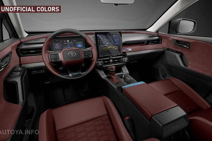 Bên trong khoang nội thất, bản phác họa cho thấy sẽ không có quá nhiều thay đổi so với RAV4 thế hệ hiện tại, ngoại trừ một màn hình trung tâm dựng dọc, tương tự như cách Tesla hay Ford đang áp dụng.