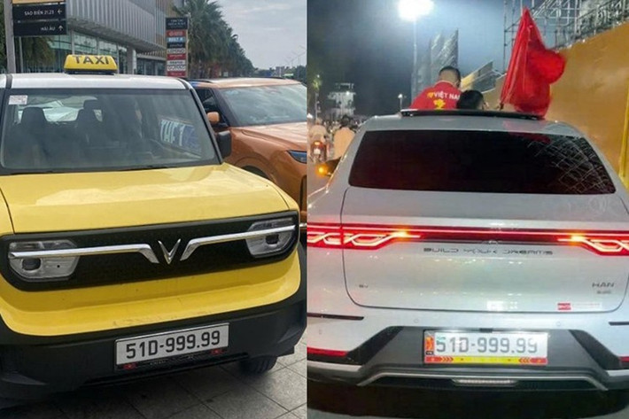 Mới đây, cộng đồng chơi xe chia sẻ hình ảnh chiếc xe điện BYD Han nổi bật với biển số siêu đẹp 51D-999.99 lăn bánh trên đường phố Hà Nội. Hình ảnh gây chú ý lớn khi đây chính là biển số vốn đã từng gắn trên chiếc VinFast VF3, được dân chơi Huấn “Hoa Hồng” (tên thật Bùi Xuân Huấn) khoe hồi tháng 1/2025.