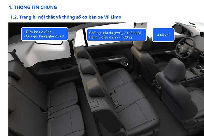 Không gian khoang lái xe MPV điện VinFast Limo Family 2026 cũng trở nên sang trọng hơn với ghế bọc giả da và hệ thống điều hòa 2 vùng độc lập, đảm bảo sự thoải mái cho mọi hành khách trên những hành trình dài.