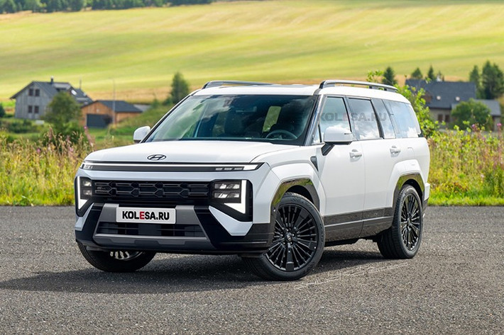 Mặc dù vẫn đang trong giai đoạn thử nghiệm, những hình ảnh Hyundai SantaFe 2027 mới chạy thử gần đây đã hé lộ nhiều chi tiết thiết kế mới và dựa trên đó, họa sĩ Nikita Chuyko (Kolesa.ru) đã phác họa những ảnh dựng sát với thực tế.