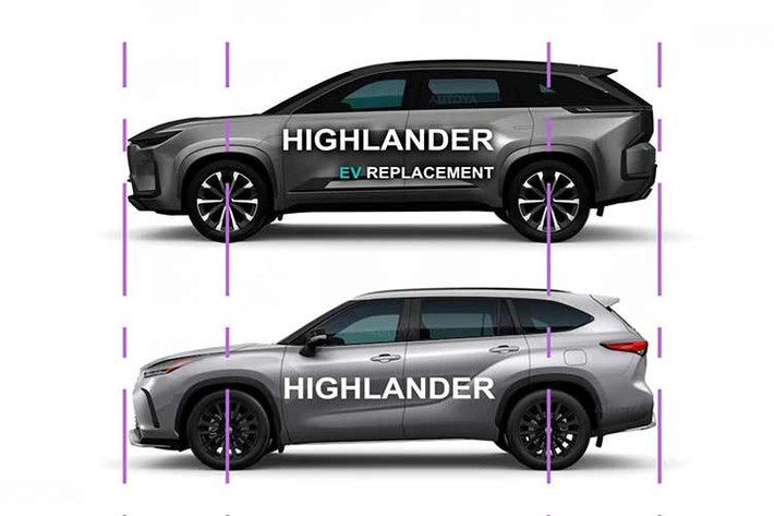 Tuy nhiên, hình ảnh tiếp theo đã xác nhận rằng đây thực chất là một mẫu crossover SUV ba hàng ghế, nhiều khả năng thuộc dòng sản phẩm xe điện không khí thải (EV). Giới phân tích tin rằng, mẫu xe mới sẽ là phiên bản thương mại hóa của concept Toyota bZ5X từng được giới thiệu trước đây.