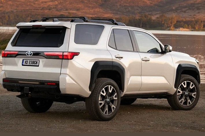 Dễ nhận thấy, phần đầu xe của Fortuner trong bản dựng này được lấy trực tiếp từ Hilux mới với cụm đèn LED vuông vức, lưới tản nhiệt cỡ lớn và cản trước góc cạnh hơn so với thế hệ hiện tại. Điểm gây chú ý nhất lại nằm ở phần đuôi xe, nơi Kleber Silva đã tinh chỉnh thiết kế mang hơi hướng lai giữa Toyota Prado và 4Runner.