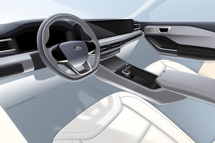 Hiện hình ảnh nội thất của Ford Explorer 2026 dành cho thị trường Trung Quốc chưa được tung ra. Tuy nhiên, sẽ không bất ngờ nếu xe chỉ được cải tiến nhẹ về mặt chất liệu và trang bị tiện nghi. Ở phiên bản hiện tại, mẫu SUV cỡ lớn này sở hữu màn hình 4K với kích thước lên đến 27 inch, trải dài trên mặt táp-lô.