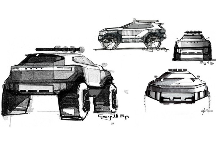 Ngoại hình xe được tối ưu để thể hiện khả năng vận hành bền bỉ, linh hoạt trong môi trường địa hình khó khăn, đồng thời truyền tải tinh thần khám phá mạnh mẽ của người sử dụng.