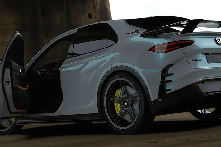 Tổng thể không gian mội thất của Honda Civic Type R thế hệ mới 2027 mang hơi hướng cao cấp hơn, được hoàn thiện bằng các vật liệu giả da và kim loại tối màu.