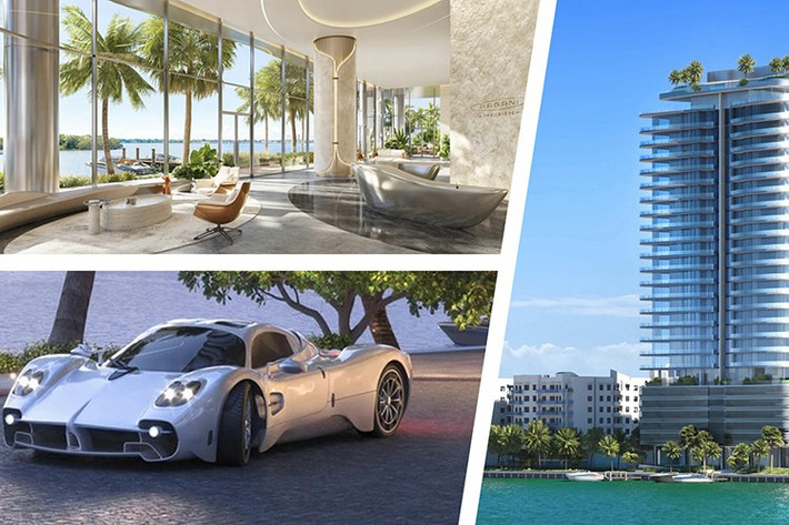 Tuy nhiên, nếu sở hữu hai căn penthouse ở tầng 28 có giá 28,5 triệu USD quy đổi 7,435 tỷ đồng và tầng 29 có giá 30 triệu USD quy đổi 7,826 tỷ đồng, sẽ nhận được hai chiếc siêu xe Pagani Utopia Roadster do chính tay nhà sáng lập thương hiệu - ông Horacio Pagani thiết kế.