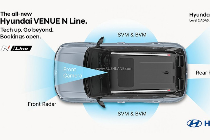 Về công nghệ, Venue N Line sở hữu cụm đồng hồ kỹ thuật số và màn hình giải trí đều có kích thước 12,3 inch, hỗ trợ điều hướng với nền tảng đồ họa từ NVIDIA. Hệ thống âm thanh Bose 8 loa, bộ khuếch tán hương thơm trong xe và công nghệ hỗ trợ lái cấp độ 2 cũng được tích hợp.