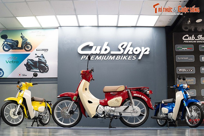 Được biết lô xe máy Honda Super Cub Hello Kitty vừa về Việt Nam do một đơn vị chuyên kinh doanh xe tại TP.HCM nhập khẩu nguyên đai nguyên kiện từ Nhật Bản với hai lựa chọn, gồm: phiên bản Honda Super Cub 50 Hello Kitty và Honda Super Cub 110 Hello Kitty.