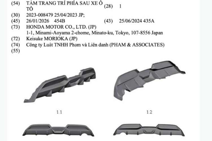 Điều này khiến việc xuất hiện các bản vẽ linh kiện mới làm dấy lên nhiều đồn đoán về kế hoạch mở rộng dải sản phẩm của Honda Việt Nam. Dựa trên những hình ảnh đăng ký, các chi tiết này dường như thuộc về phiên bản Honda City RS hatchback cao cấp nhất với định hướng thẩm mỹ đầy nam tính.