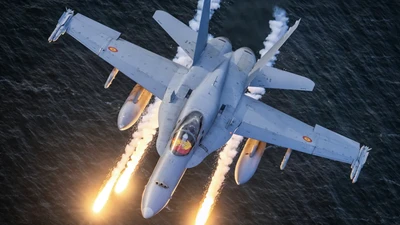 Tiêm kích F-18 của Tây Ban Nha và tiêm kích Su-30SM của Nga
