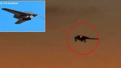 Một hình ảnh hiếm hoi ghi lại khoảnh khắc máy bay không người lái tàng hình RQ-170 Sentinel của Không quân Mỹ quay trở lại Puerto Rico vào sáng ngày 4/1/2026, sau khi được cho là đã thực hiện nhiệm vụ hỗ trợ ISR (tình báo, giám sát, trinh sát) cho các đòn tấn công ban đêm của Mỹ và các chiến dịch đặc nhiệm tại Venezuela. (Nguồn ảnh: video lan truyền trên mạng xã hội X)