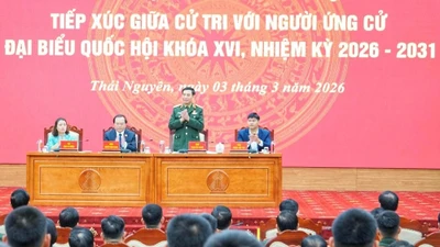 Đại tướng Phan Văn Giang tiếp xúc cử tri trên địa bàn tỉnh Thái Nguyên