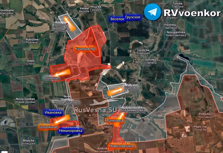 Vào đầu tháng 8, Tập đoàn quân 51 của Nga đã bất ngờ đột phá ở phía bắc Pokrovsk, tiến được khoảng 20 km giữa Nikanorivka và Vladimirivka, tiến đến đường cao tốc Dobropilya-Kramatorsk và thậm chí còn xuất hiện ở vùng ngoại ô phía đông bắc Dobropilya.