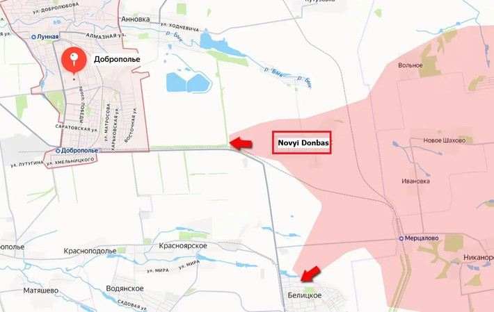 Trên hướng mặt trận thành phố Pokrovsk, sau khi làm chủ hoàn toàn thành phố này, Quân đội Nga (RFAF), tiếp tục cuộc tấn công về khu vực phía bắc thành phố và giành quyền kiểm soát thêm một ngôi làng nữa, đó là làng Novyi Donbas, thuộc “mấu lồi” Dobropolye.