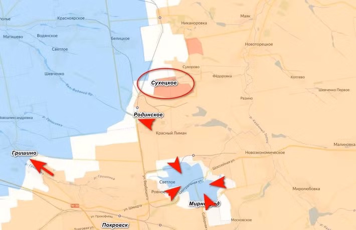 Một binh sĩ Ukraine, người trước đó đã may mắn trốn thoát khỏi Pokrovsk, nói với báo chí Ukraine rằng, trong vài tuần qua, tất cả các tuyến đường thoát khỏi Myrnohrad đều nằm trong "vùng xám", hiện quân Nga có mặt mọi nơi ở Pokrovsk.