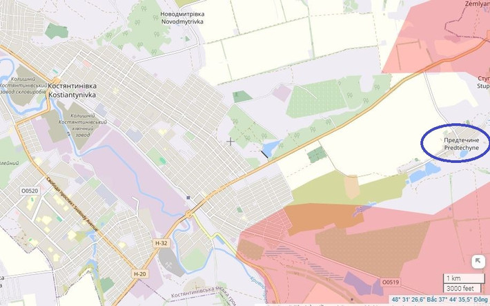 Theo blogger "Dark", chính những nỗ lực đưa bộ binh của RFAF vào các cánh đồng giữa thành phố Kostiantynivka và làng Predtechino đã gây khó khăn cho các đơn vị Ukraine trong việc kiểm soát mặt trận. Trong khi đó, Cụm quân phía Nam RFAF tiếp tục “chỉnh thẳng mặt trận” và cải thiện công tác bảo đảm hậu cần chiến dịch.