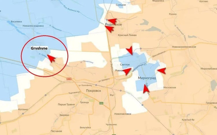 Hiện tại, ở khu đô thị Pokrovsk, theo tuyên bố của Moskva, bộ binh RFAF đã tràn ngập hoàn toàn từ đầu tháng 12. Tại đây, quân Ukraine đã phải rút về phía bắc thành phố, biến làng Gryshyne thành cứ điểm để ngăn RFAF tiến về phía bắc. Đối với khu đô thị Myrnohrad, có dân số trước chiến tranh là 46.000 người, chiến thuật của RFAF "hung dữ" hơn nhiều.