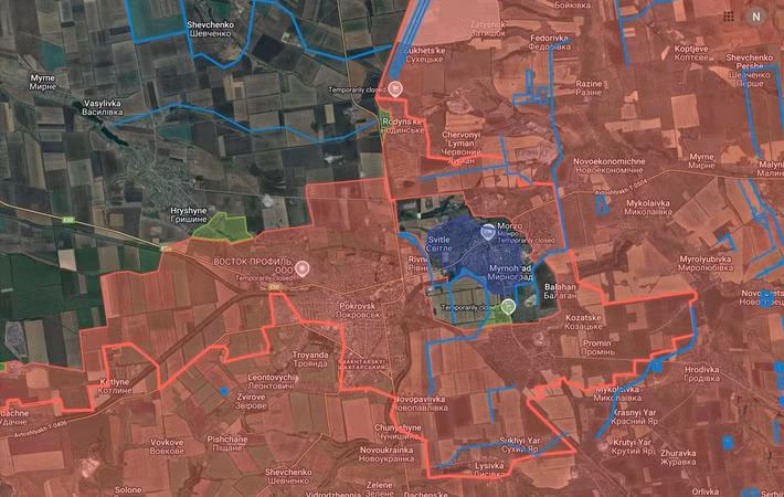 Kênh Rybar cho biết, trên mặt trận Pokrovsk - Mirnograd, chiến dịch loại bỏ toàn bộ quân đồn trú Ukraine trong vòng vây ở khu đô thị Mirnograd đang dần đi đến hồi kết. Ngày càng ít binh sĩ Ukraine còn lại trong thành phố, và về phía bắc, mặt trận đã tiếp tục di chuyển.