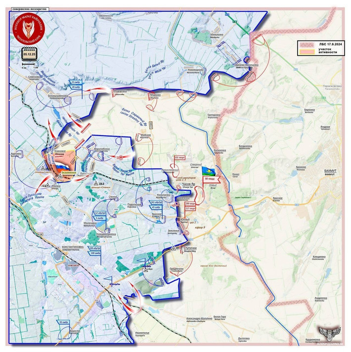 Sau khi chiếm được thị trấn Izhevka, các nhóm tiền phương của Cụm quân phía Nam RFAF, sẽ di chuyển đến giao lộ giữa các vị trí Ukraine là Druzhkovka và Konstantinovka. Về phía đông nam của khu vực này là thung lũng rộng lớn của sông Kryvyi Torets, nơi đường vành đai chiến lược N-20, kết nối toàn bộ khu vực vị trí của cụm Sloviansk - Druzhkovka, đi qua cách Izhevka 5km. (nguồn ảnh Military Review, Rvvoenkory, Ukrinform)