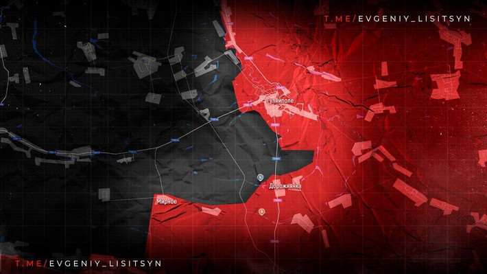 Các đơn vị xung kích của Cụm Vostok cũng đang tiến về phía làng Staroukrainka; giao tranh đã nổ ra ở ven ngôi làng. Bước tiến này cho thấy các cuộc tấn công cuối cùng của AFU từ Zaliznychne nói trên về phía Huliaipole đã bị đẩy lùi. Sau đó, lực lượng Nga đưa thê đội 2 vào chiến đấu, tiếp tục cuộc tấn công.