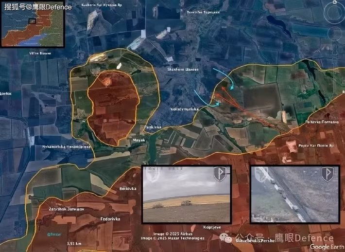 Những ngày cuối tháng 10, Cụm quân Trung tâm của Quân đội Nga (RFAF) tiếp tục phát động một chiến dịch quy mô lớn với 29 xe bọc thép hướng về phía bắc Pokrovsk, nhằm tấn công sườn Shakhove và Volodymyrivka, cách Pokrovsk khoảng 18 km về phía đông bắc.