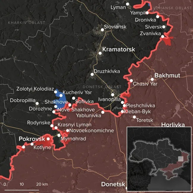 Sau khi tràn ngập Pokrovsk, RFAF có thể tiến về phía bắc và tiếp cận hai thành phố tương đối lớn còn lại trong toàn bộ khu vực Donbass là Kramatorsk và Sloviansk, hiện vẫn do Kiev kiểm soát. Tuy nhiên, quan sát các trận “công thành” của RFAF trong thời gian qua, thì việc chiếm hai thành phố này không hề dễ dàng.