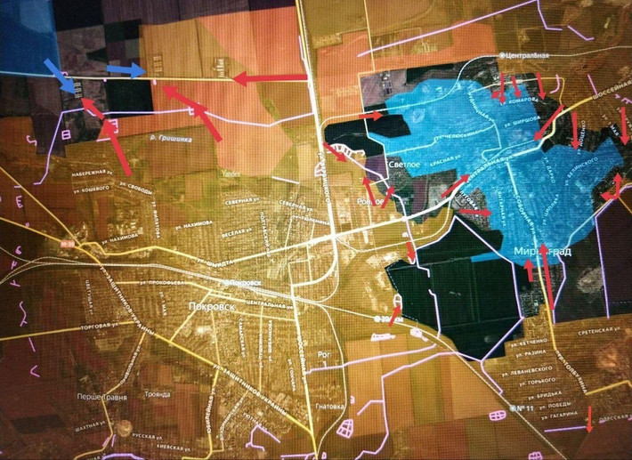 Kênh RVvoenkory cho biết, quân Nga hiện đã kiểm soát toàn bộ lãnh thổ phía tây phố Verbytsky, nơi mà trước đây các binh sĩ Ukraine có thể đã thoát ra nếu may mắn. Hơn nữa, khả năng phản công của quân phòng thủ Ukraine ở khu đô thị Myrnohrad, hiện đã hoàn toàn không còn cơ hội.