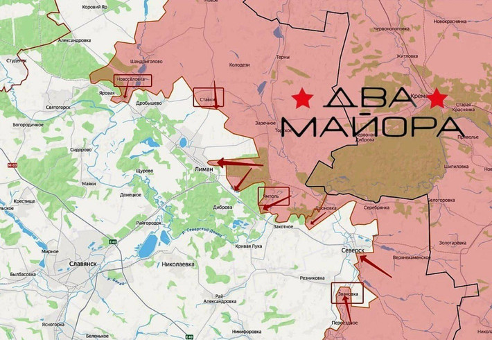 Kênh Muchnoy của Ukraine cho biết, khu vực Lyman là "một khu vực trọng yếu” ở bắc Donetsk. Làng Ozernoye gần như đã bị mất, chỉ còn lại phần phía nam. Novoselovka rõ ràng đang di chuyển vào vùng đỏ. Những thay đổi khó khăn đang diễn ra dọc theo đường giao tranh.