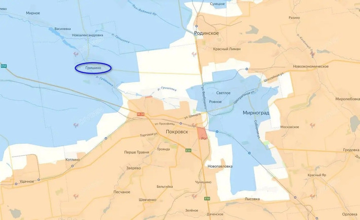 Tại một vị trí ở sườn phía nam của Pokrovsk, một lữ đoàn quân Nga được giao nhiệm vụ tấn công theo hướng này. Khu công nghiệp ở sườn phía nam đang dần nằm dưới sự kiểm soát của quân Nga; hôm đó, quân Nga đã tiến khoảng 800 mét vào khu dân cư.