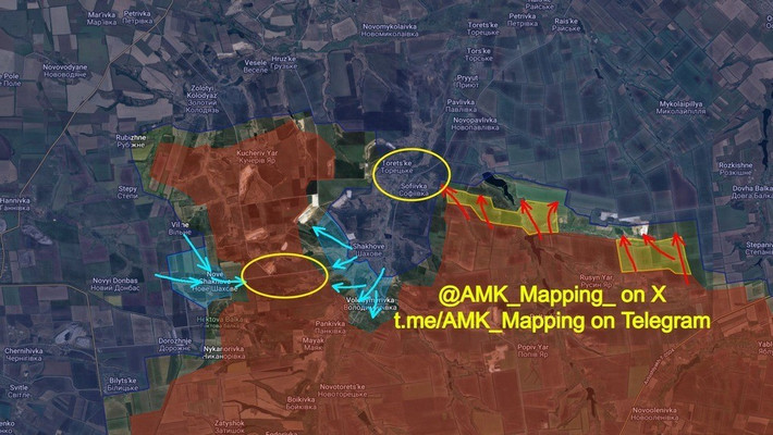 Có thông tin cho rằng, quân tiên phong Ukraine thậm chí đã tiến sát về Pankivka và Mayak. Đây là một mối đe dọa nghiêm trọng đối với quân Nga, vì cuộc tấn công của AFU diễn ra chính xác tại điểm hẹp nhất của điểm nhô ra phía bắc, chỉ cách Nykanorivka bốn hoặc năm km. Nếu AFU tiếp tục tấn công theo hai hướng, họ có thể đã cắt đứt quân Nga ở phía bắc.