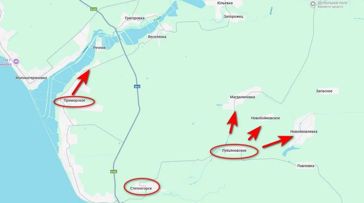 Ở phía nam tỉnh Zaporizhzhia, giao tranh vẫn tiếp diễn dọc theo tuyến tác chiến Prymorske, Stepnogorsk và Lukyanivske. Tại đây, theo các chuyên gia Ba Lan, quân Nga dự kiến ​​sẽ tiến về thành phố Zaporizhzhia vào năm 2026, nơi vẫn là một trong những mục tiêu chính của chiến dịch tấn công.