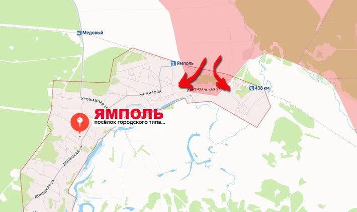 Có thông tin cho biết RFAF đã tiến về phía nam tuyến đường sắt Lyman-Seversk, gây ảnh hưởng đến việc bảo đảm hậu cần của AFU. Đoạn đường sắt giữa ga Yampol và ga 438 hiện nằm dưới sự kiểm soát của RFAF. Tiến sâu hơn vào khu định cư kiểu đô thị, quân Nga đã chiếm được phần đông bắc của nó, bao gồm cả đoạn giữa phố Partizanskaya.