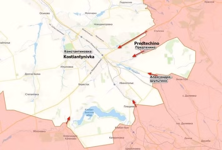 Trong khi đó, Lực lượng vũ trang Ukraine (AFU), đang phản công vào khu vực ngoại ô phía đông nam của thị trấn Chasov Yar, nhằm làm suy yếu hỏa lực của RFAF từ "Núi Sa hoàng" (ngọn núi chiến lược, nơi Chasov Yar tọa lạc). Còn về Kostyantynivka, dường như không có thay đổi gì lớn.