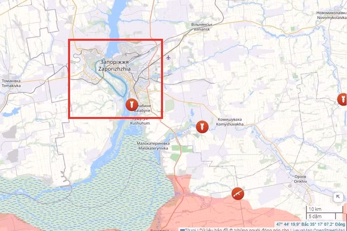 Mặc dù đây không phải là khoảng cách phù hợp cho việc sử dụng UAV FPV, nhưng hiện tại, thành phố sẽ sớm nằm trong tầm bắn của cả pháo binh và UAV FPV. Phần bờ trái của Zaporizhzhia sẽ bị bao vây hoàn toàn, với tất cả những hậu quả kèm theo.