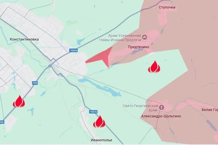 Lực lượng vũ trang Ukraine đã cố gắng tấn công các vị trí của Nga ở Stupochki và Predtechino. Mặc dù vậy, quân Nga đã chiếm được phần trung tâm của làng Ivanopol. Để ngăn chặn sự bao vây hoạt động trong khu vực này của mặt trận, các đơn vị Ukraine buộc phải rút lui về các tuyến phòng thủ trung gian.