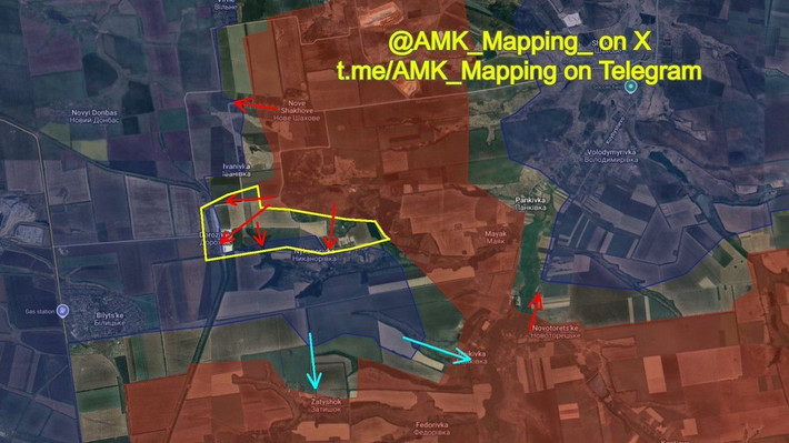 Ở sườn phía đông trong cuộc phản công của AFU, quân Nga đã giành lại được thế chủ động và buộc các đơn vị xung kích của Ukraine phải chuyển sang phòng thủ một phần. Song song với đó, lực lượng không quân chiến thuật Nga đang thực hiện các cuộc tập kích hỏa lực mãnh liệt dọc theo các làng Vladimirivka, Shakhove và Sofiyivka. Đây là nơi AFU đang tập trung lực lượng, tìm cách mở rộng về phía Novotoretske.