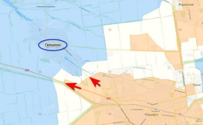 Các đơn vị xung kích, thuộc Tập đoàn quân 2 của Cụm Trung tâm Quân đội Nga, đã bắt đầu tiến công ngôi làng Gryshyne, phía tây bắc Pokrovsk, nơi Quân đội Ukraine (AFU) biến thành đầu cầu, để tấn công khu đô thị Pokrovsk.