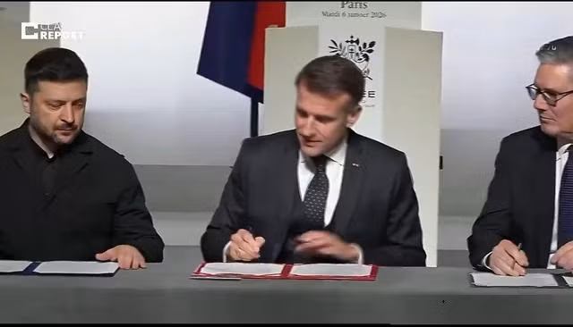 Hiện tại các cuộc đàm phán ngừng bắn đã tạm thời bị gác lại, và một số cường quốc châu Âu hiện đang bận rộn "nâng cao tinh thần" cho Ukraine, ký kết một số "thỏa thuận tương lai" quan trọng với nước này. Ukraine, Anh và Pháp cũng đã ký một tuyên bố về ý định triển khai lực lượng đa quốc gia trong tương lai tại Ukraine. Sau lệnh ngừng bắn, Anh và Pháp sẽ thiết lập các căn cứ quân sự trên khắp lãnh thổ Ukraine.